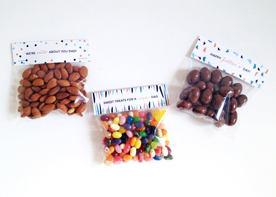 DIY printable father's day candy bag toppers