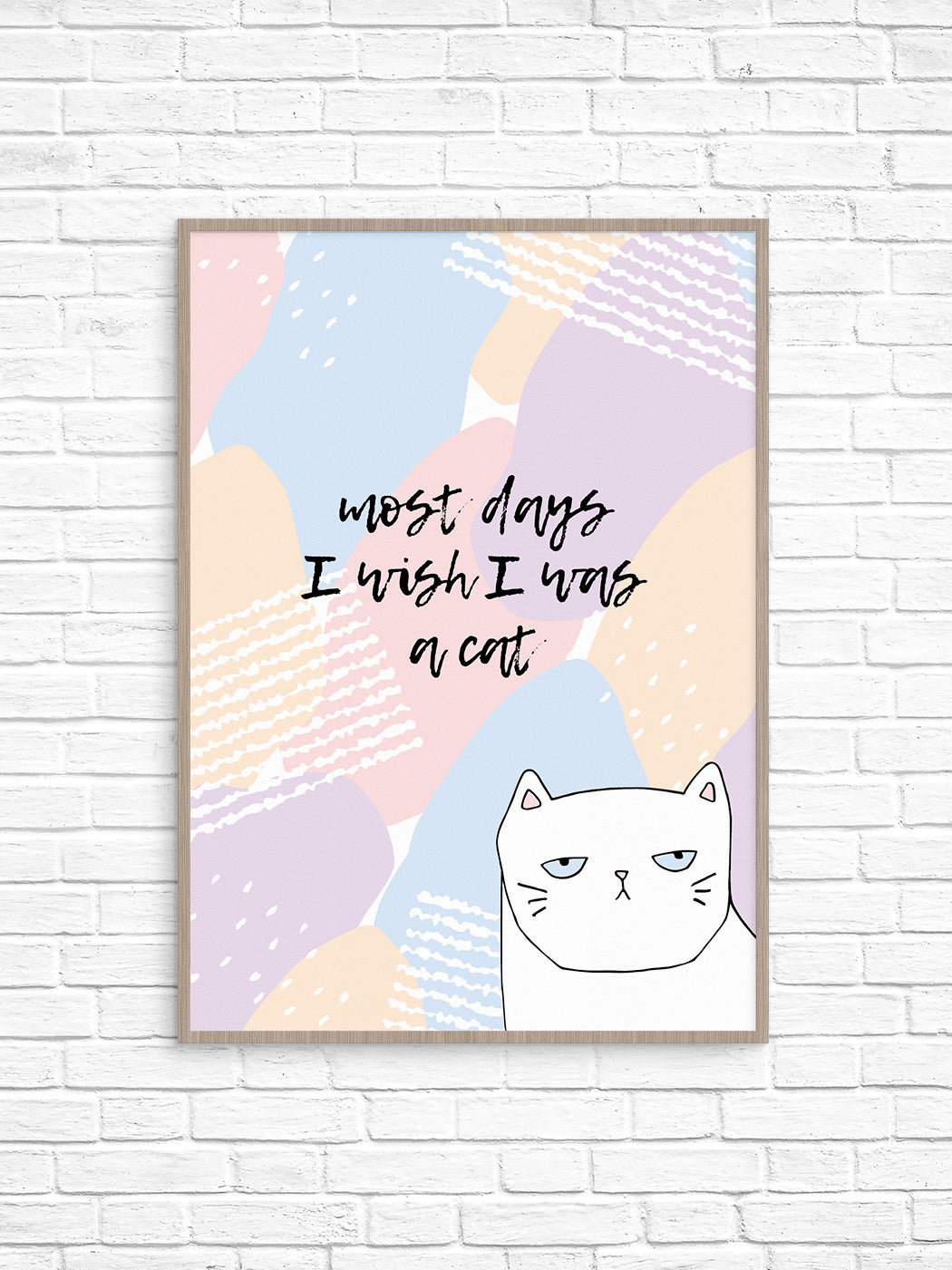  HardPress Wall Art Poster Print of Cats Icons