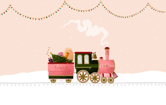 Christmas train desktop, phone and tablet wallaper