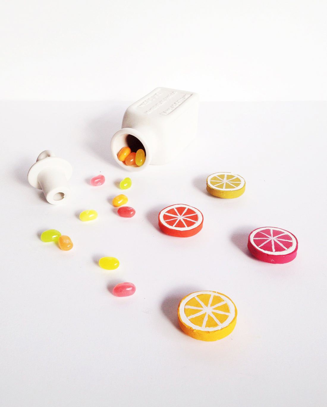 DIY citrus clay magnets