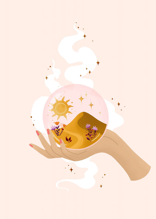 Crystal ball desktop, phone and tablet wallpaper