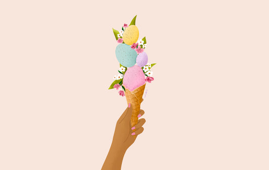 Easter egg ice cream desktop, phone and tablet wallpaper