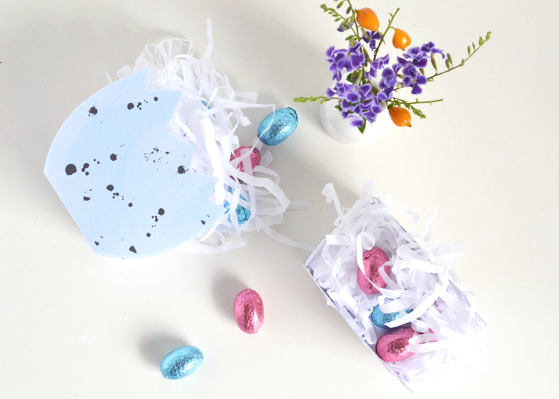 Printable speckled eggshell baskets for Claireabellemakes