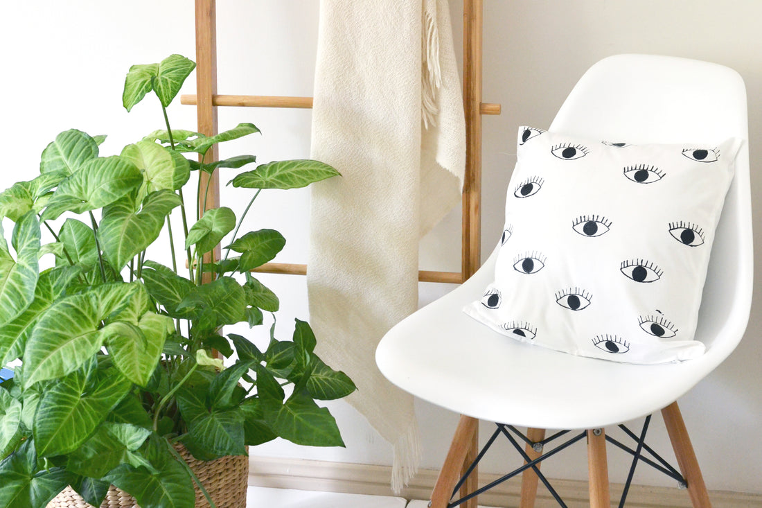 DIY eye print cushion cover