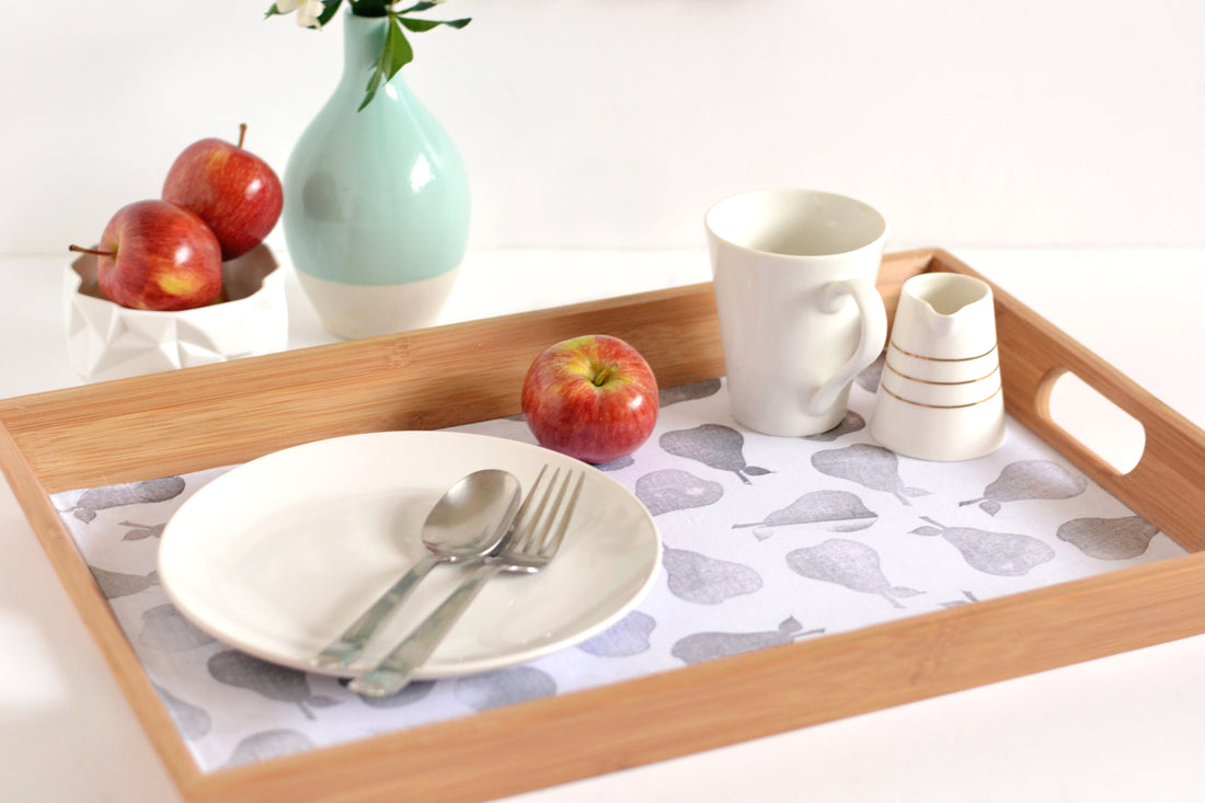 DIY fabric lined tray for We Make Collective