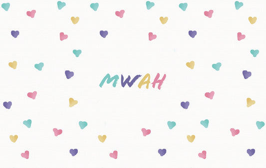 Hearts and kisses desktop wallpaper