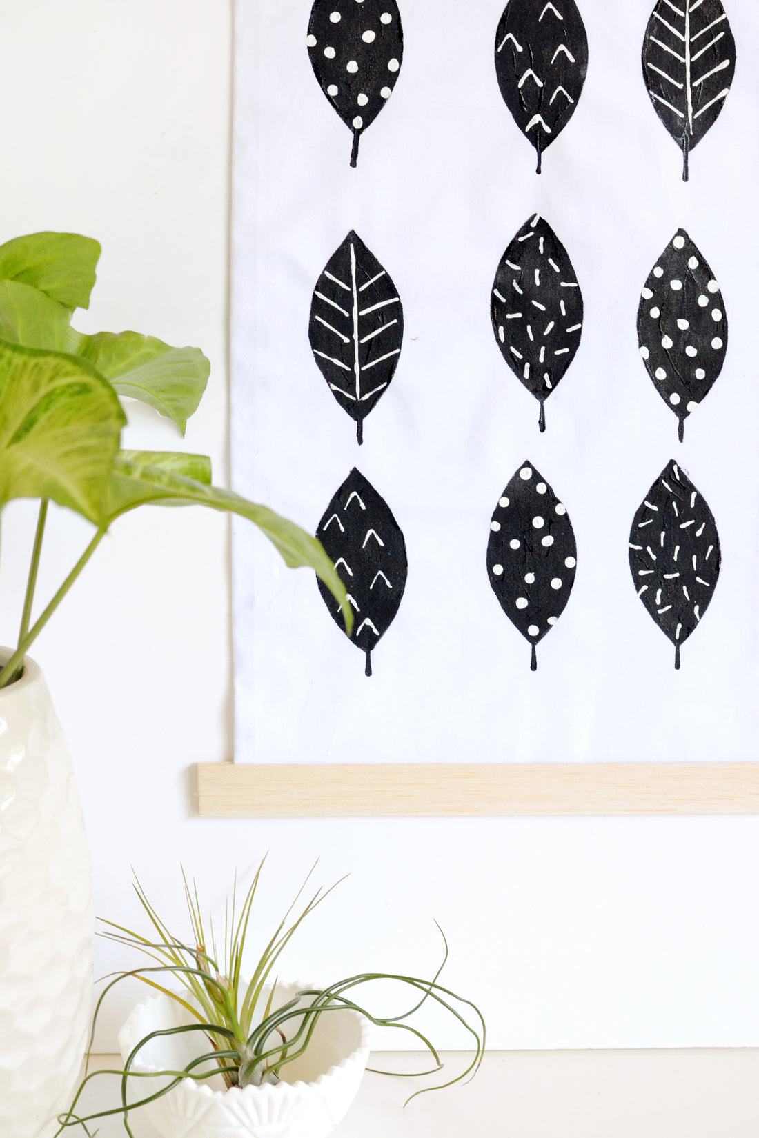 DIY leaf wall hanging for Curbly