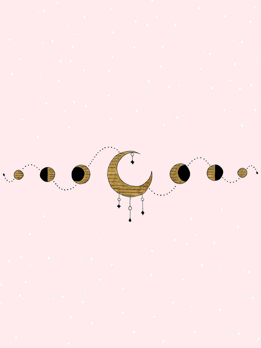 Moon phase desktop and phone wallpaper