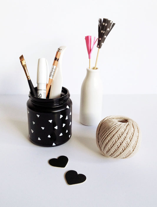 DIY patterned pencil cup