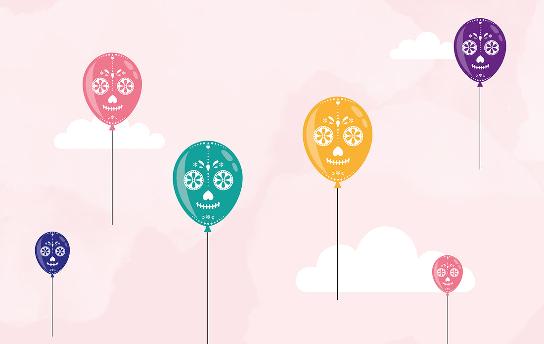 Sugar skull balloon desktop wallpaper