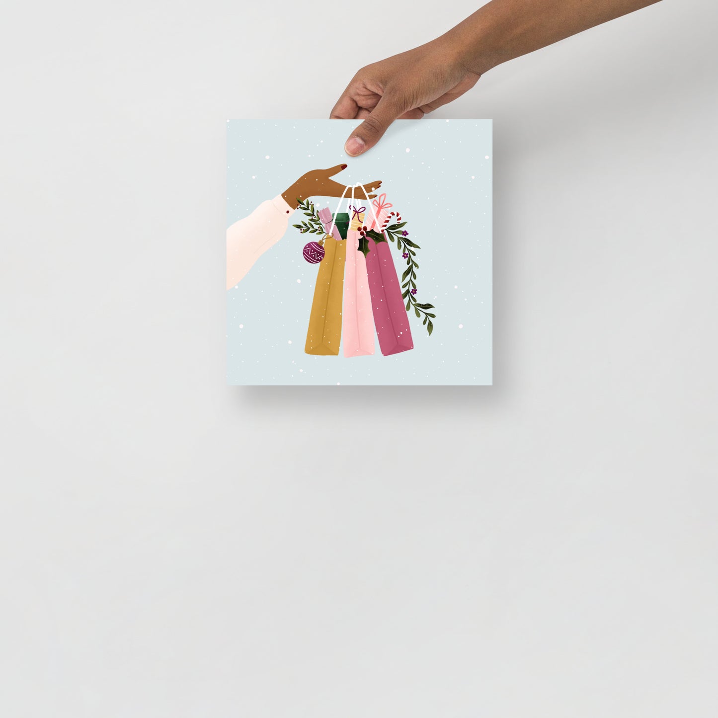 Christmas shopping art print