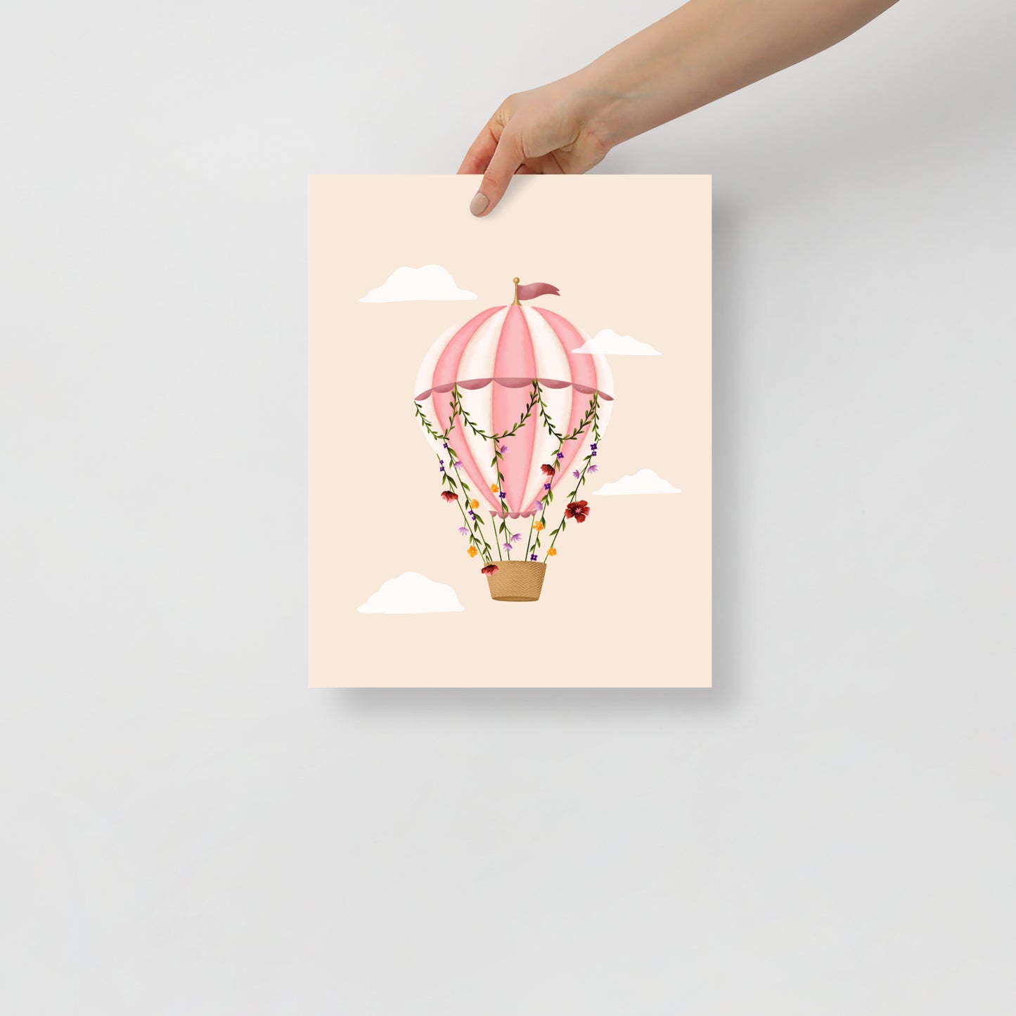 Hot air balloon art print