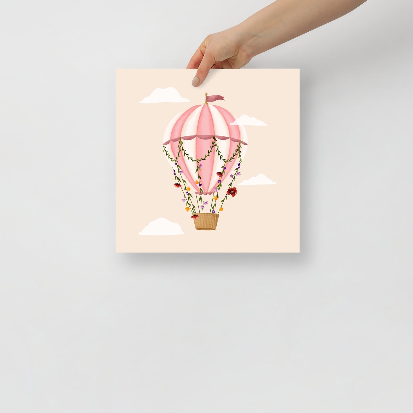 Hot air balloon art print