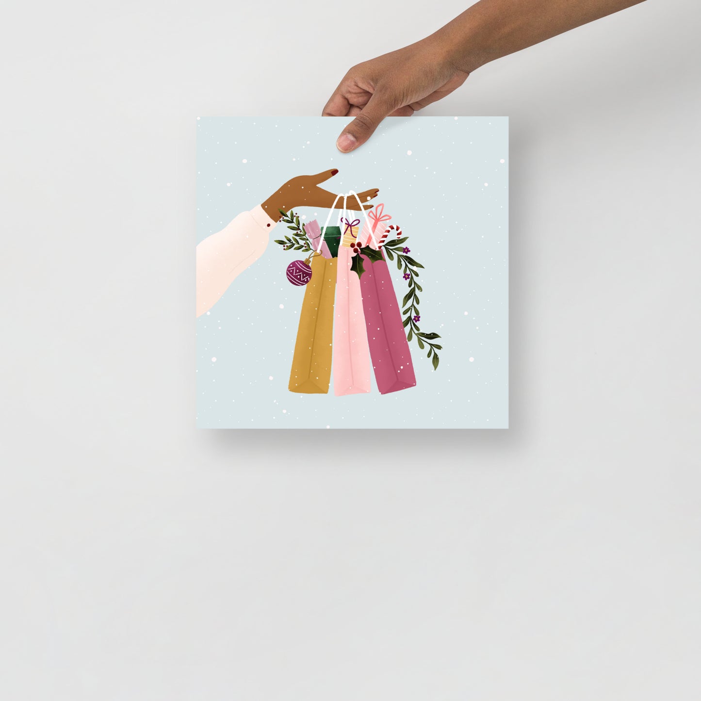 Christmas shopping art print