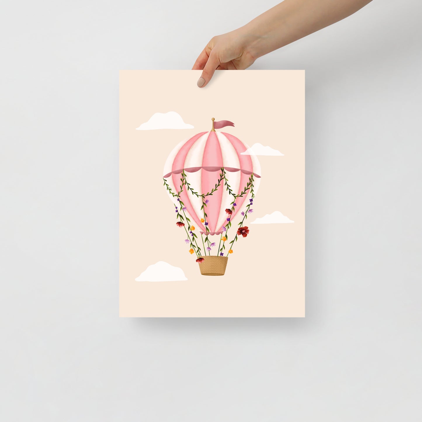 Hot air balloon art print