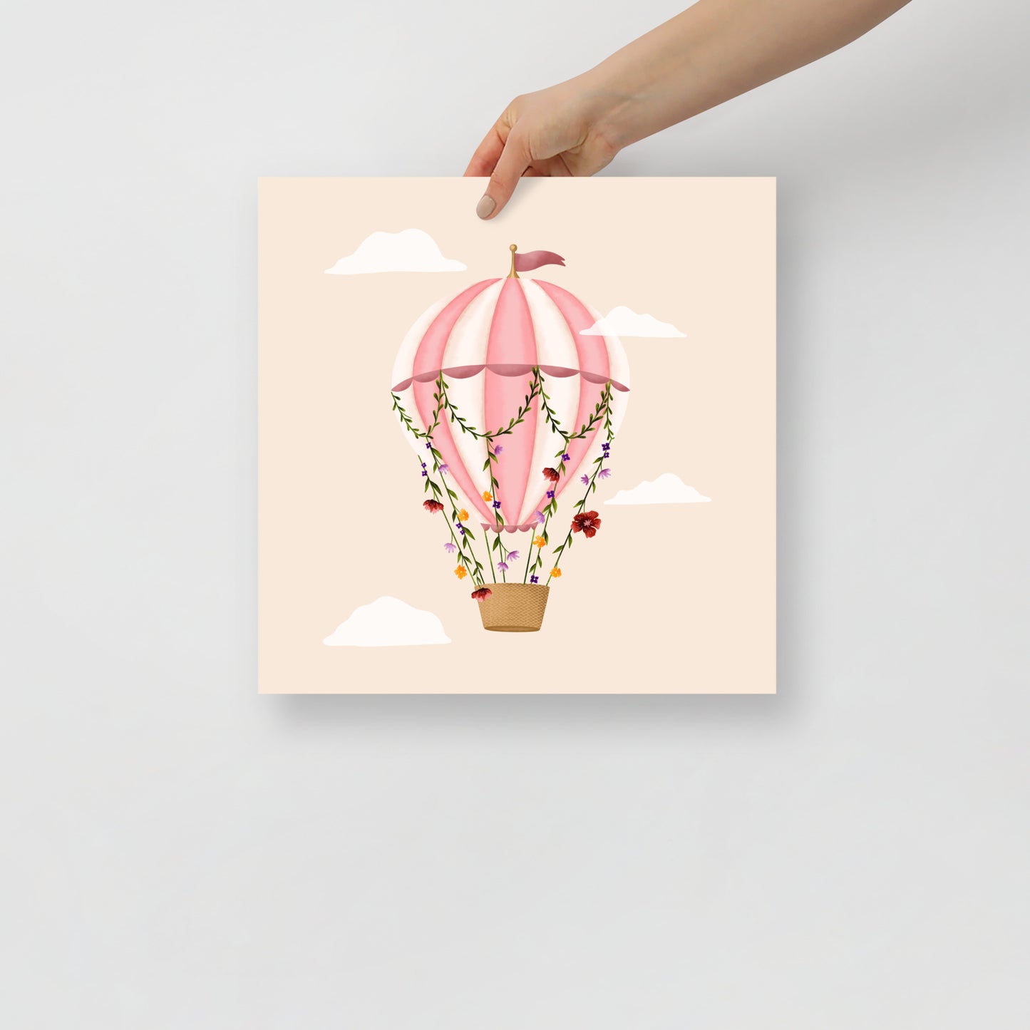 Hot air balloon art print