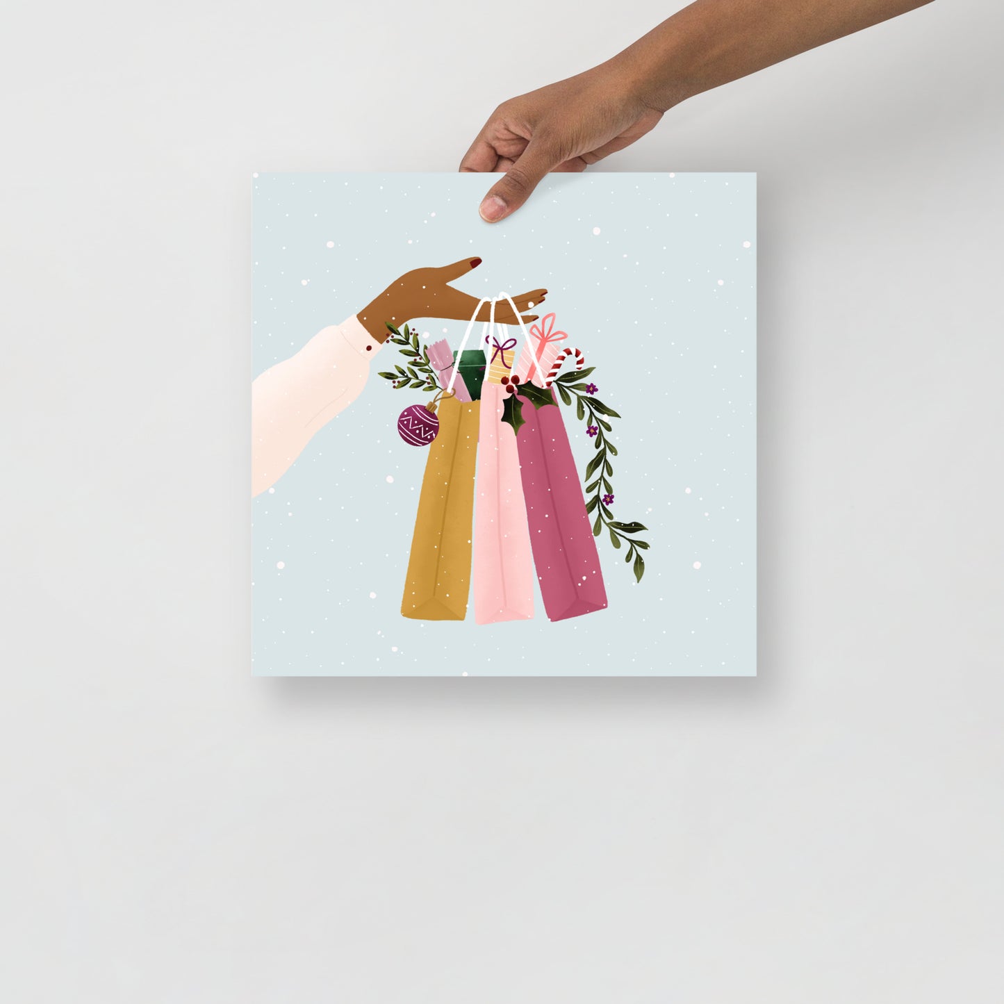 Christmas shopping art print