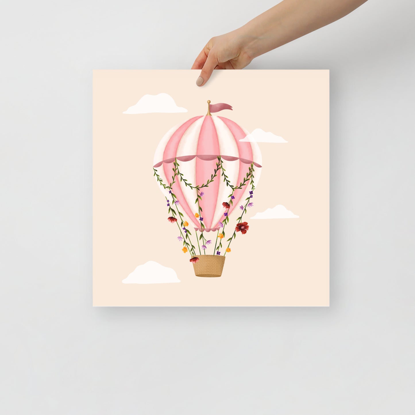 Hot air balloon art print