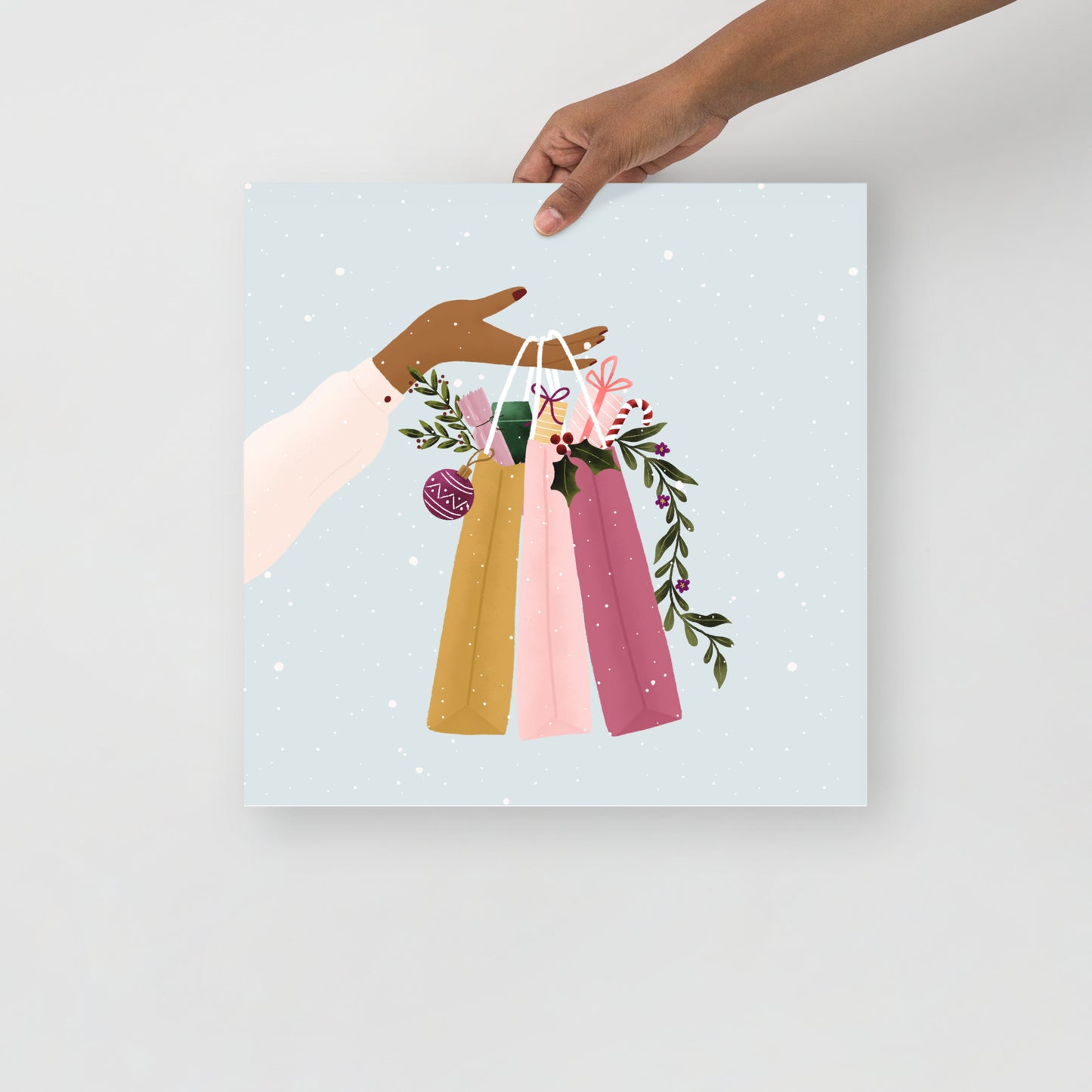 Christmas shopping art print