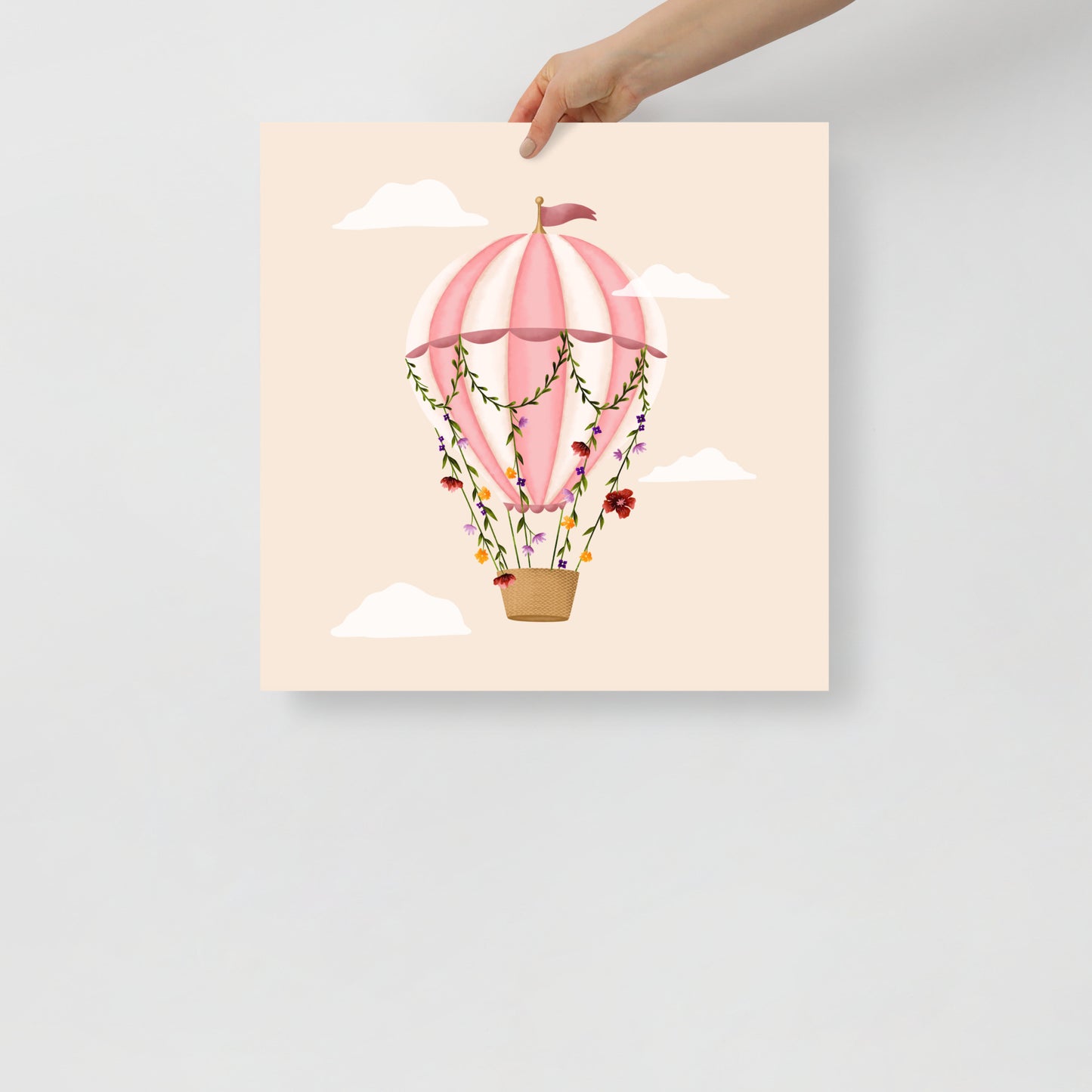 Hot air balloon art print