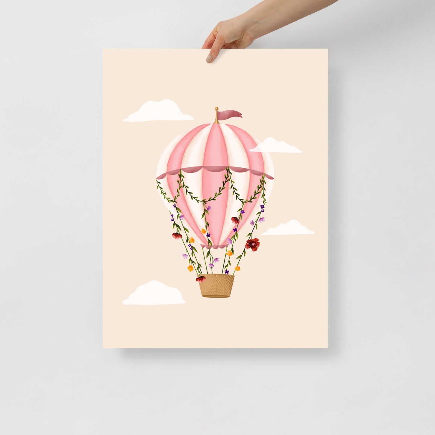 Hot air balloon art print