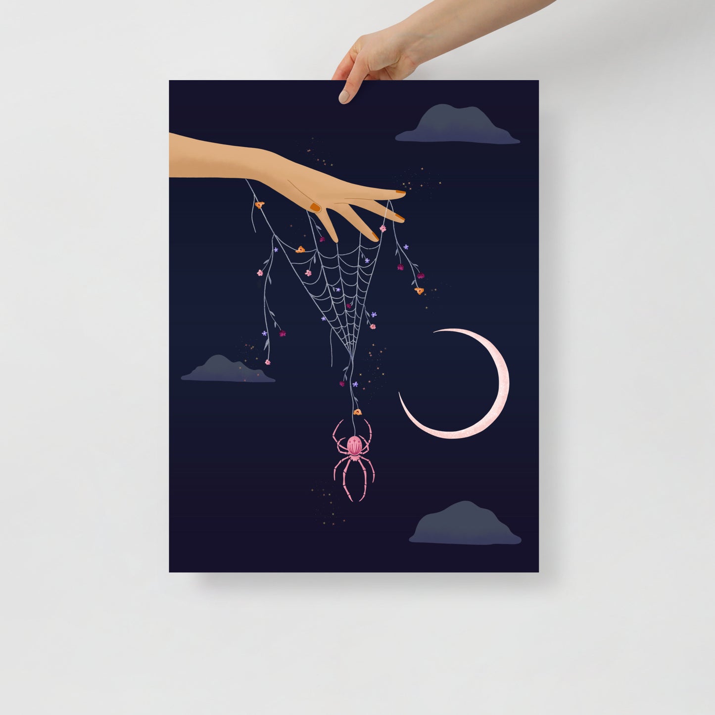 Spider web art print