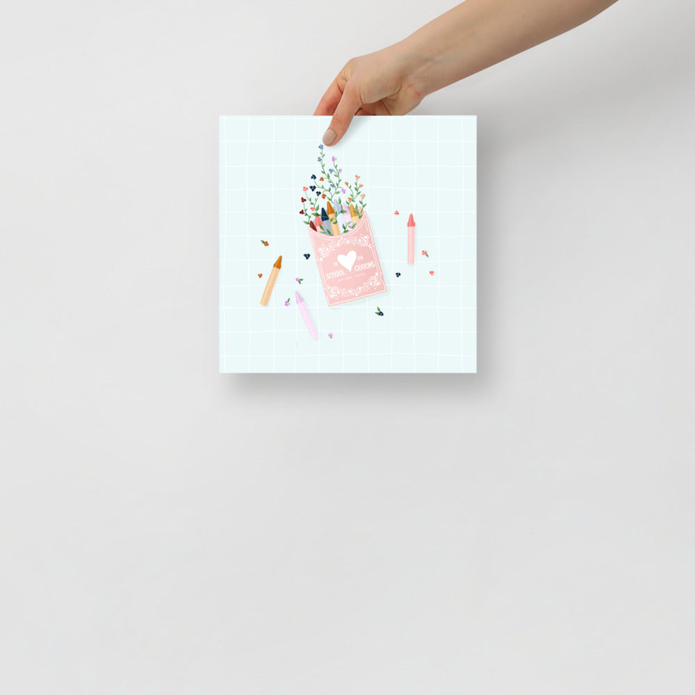 Crayons art print