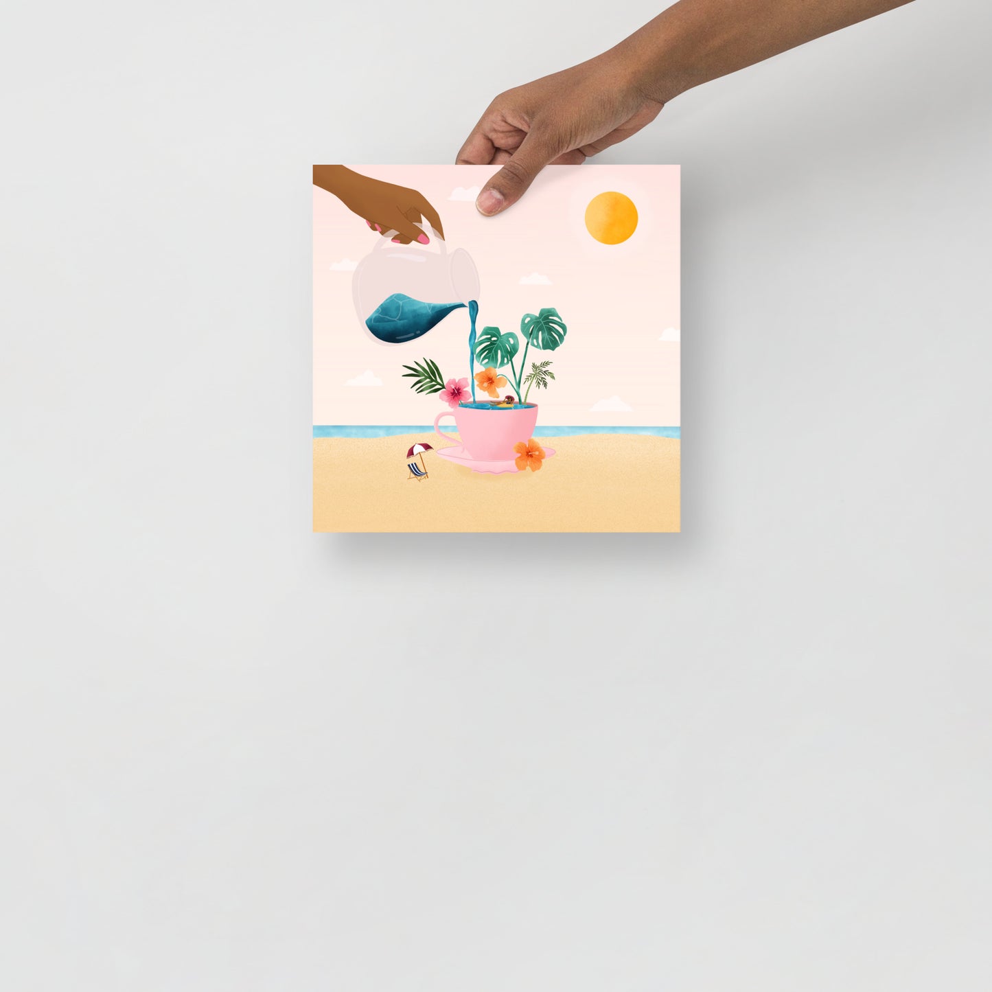 Tropical coffee art print