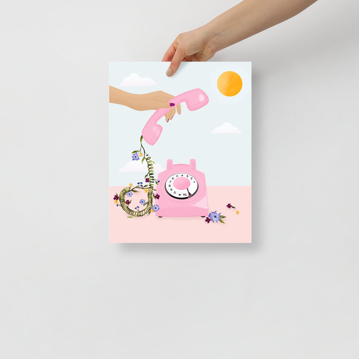 Retro telephone art print