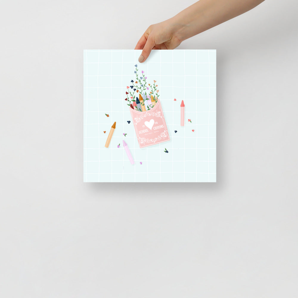 Crayons art print