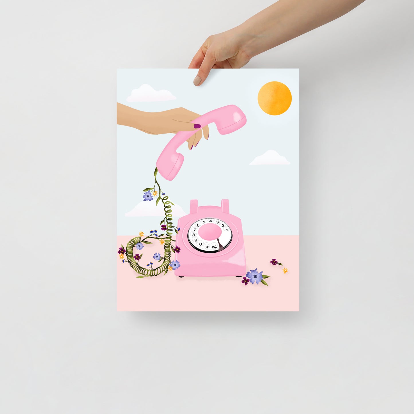 Retro telephone art print