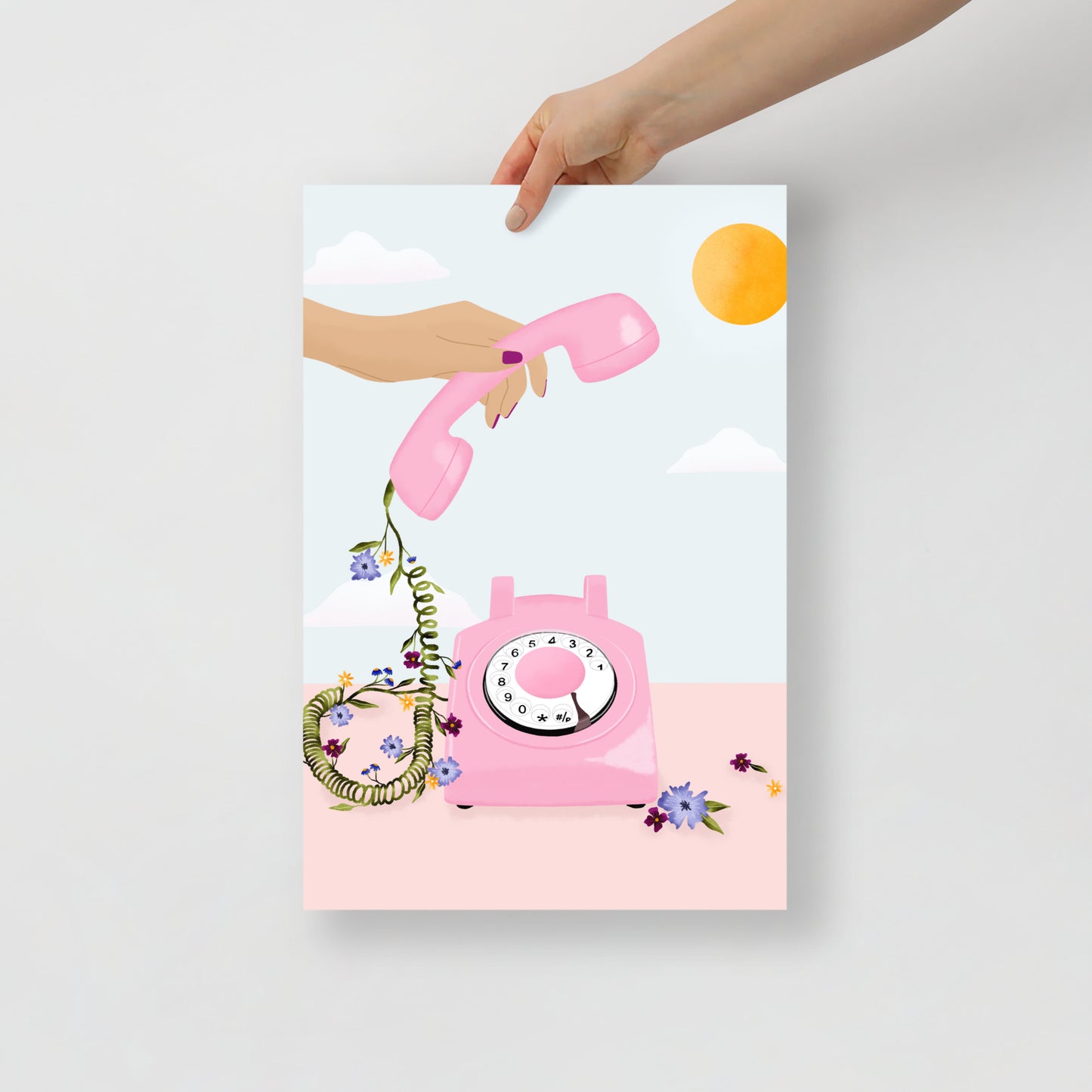 Retro telephone art print
