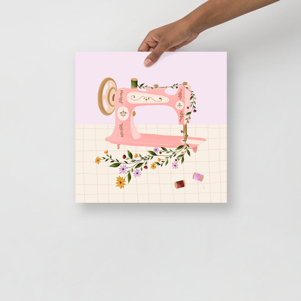 Sewing machine art print