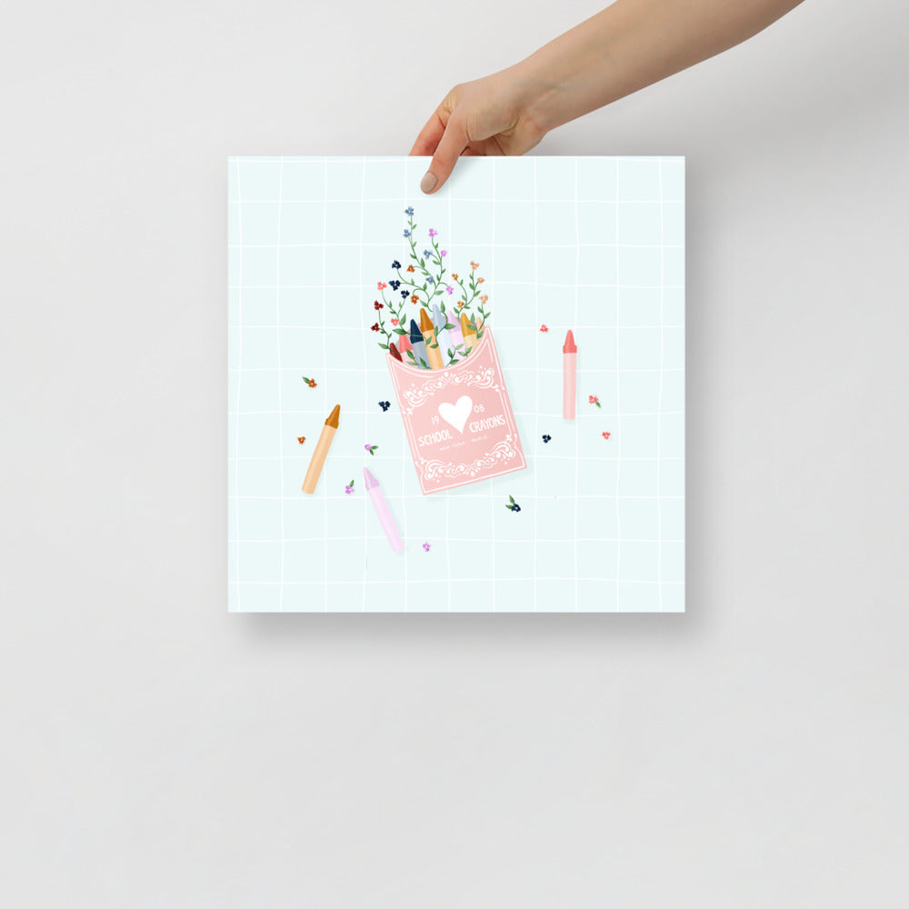 Crayons art print