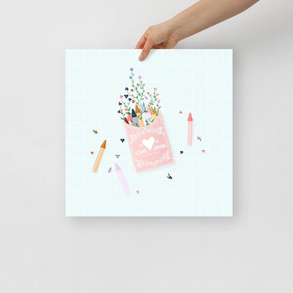 Crayons art print
