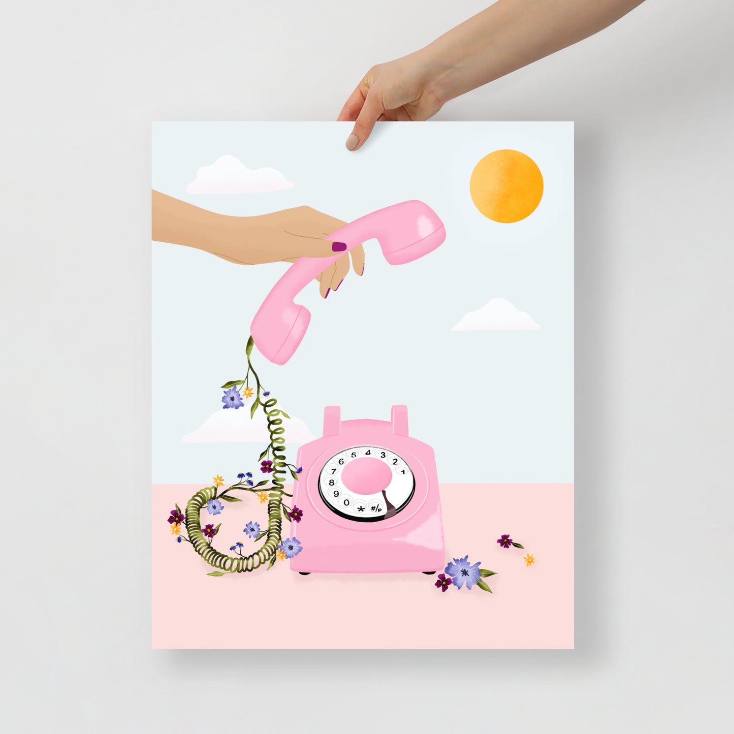Retro telephone art print