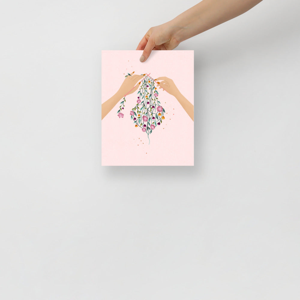 Knitting art print