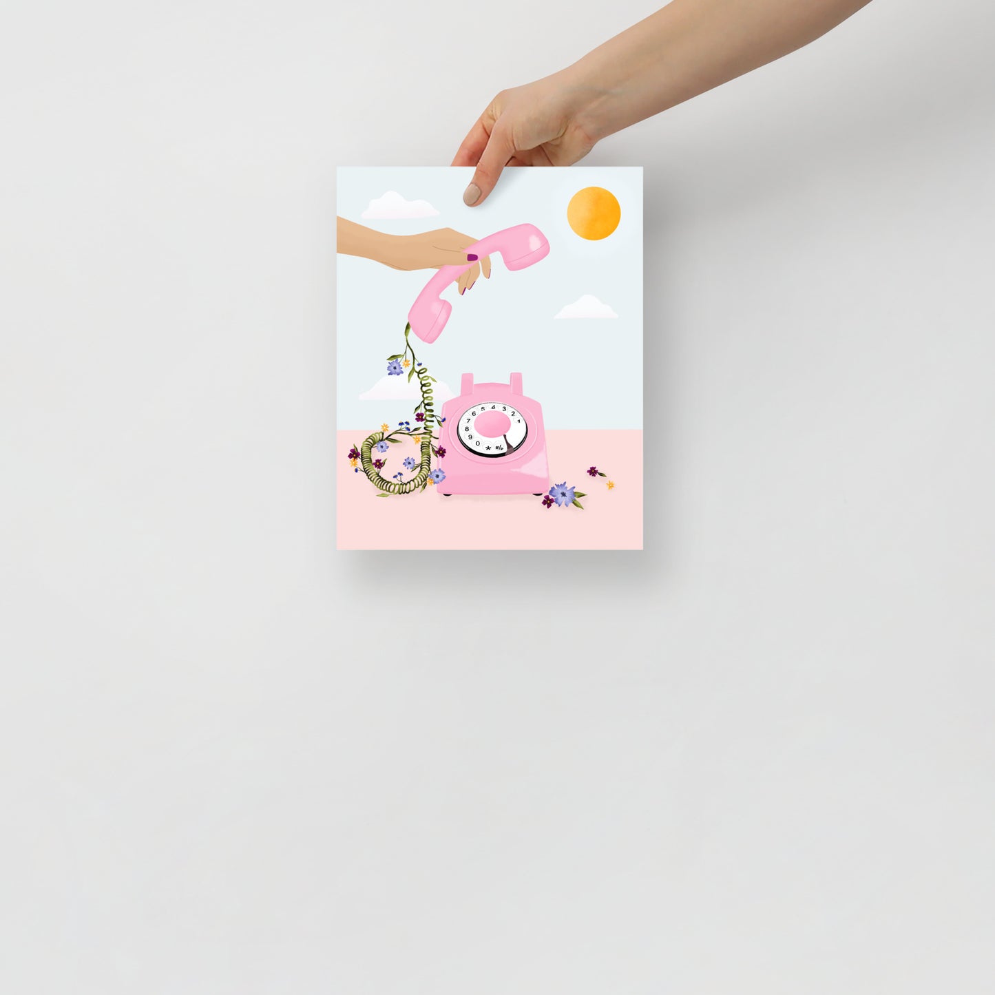 Retro telephone art print