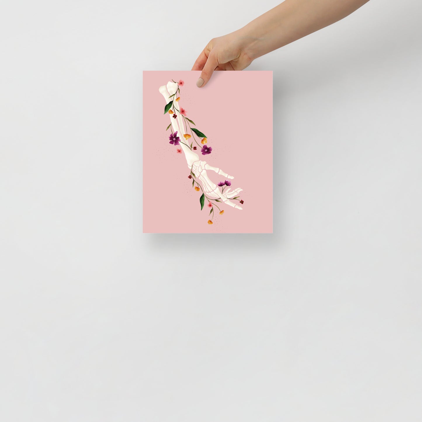 Skeleton hand art print