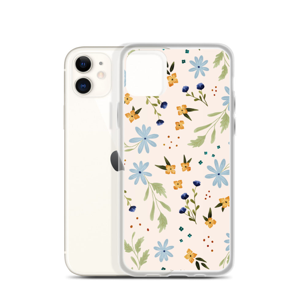 Blue Wildflower iPhone case makeandtell Blue Wildflower iPhone case makeandtell