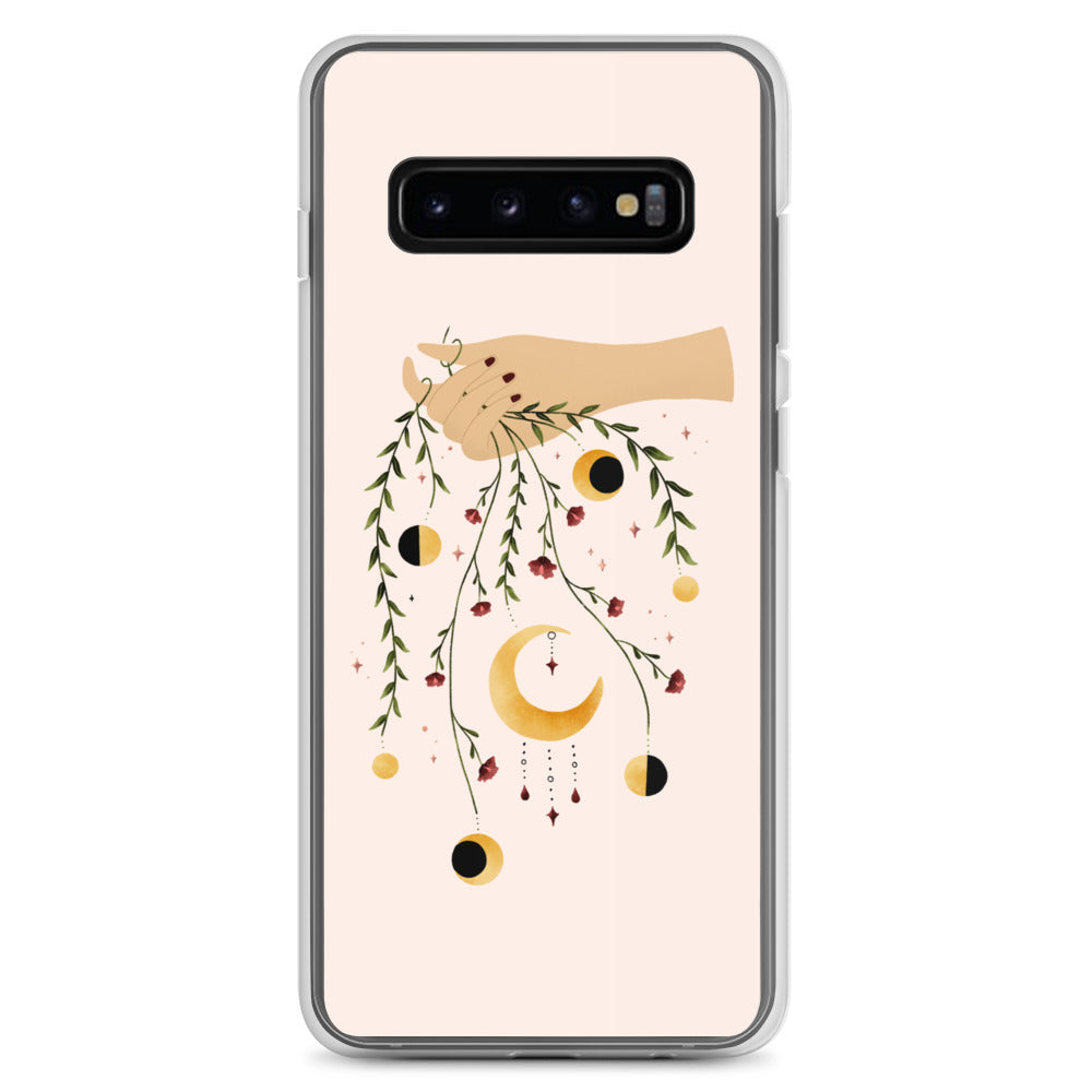Floral moon phases Samsung case