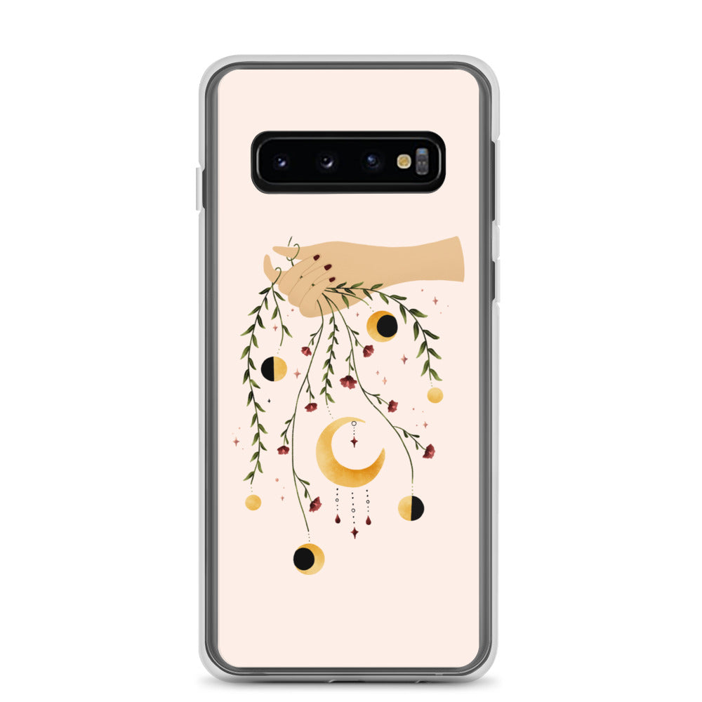 Floral moon phases Samsung case