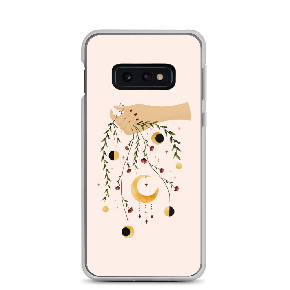 Floral moon phases Samsung case