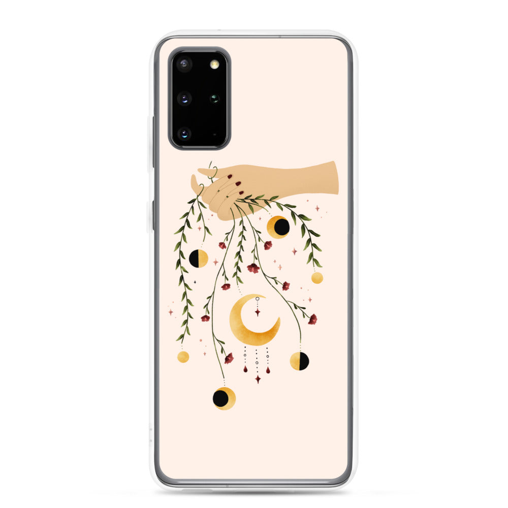 Floral moon phases Samsung case