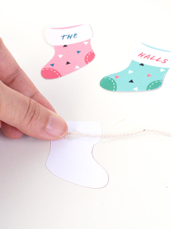 DIY printable stocking Christmas gift tags Make and Tell