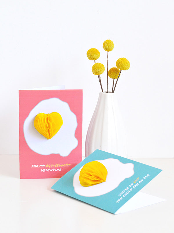 honeycomb egg valentine's day card