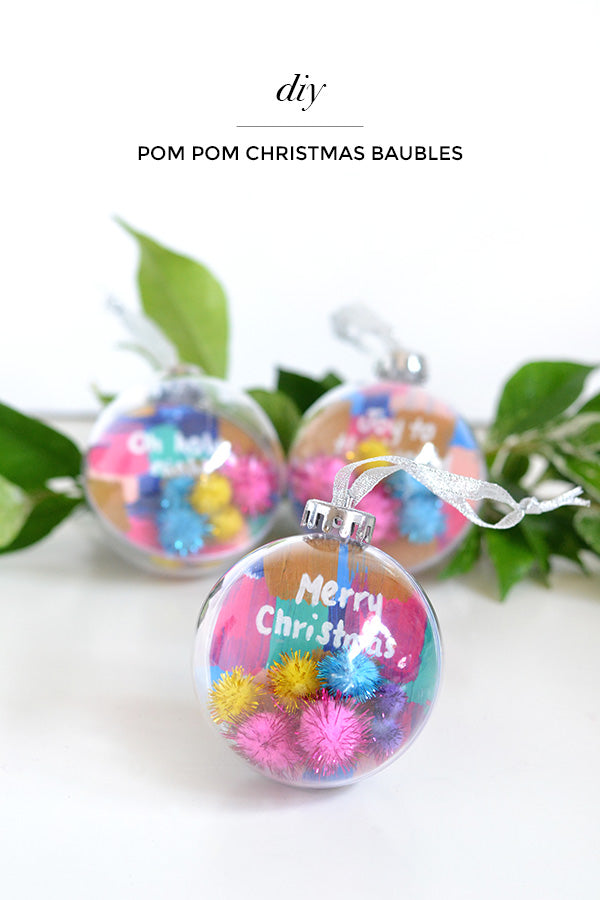 Download Diy Pom Pom Christmas Baubles Make And Tell PSD Mockup Templates