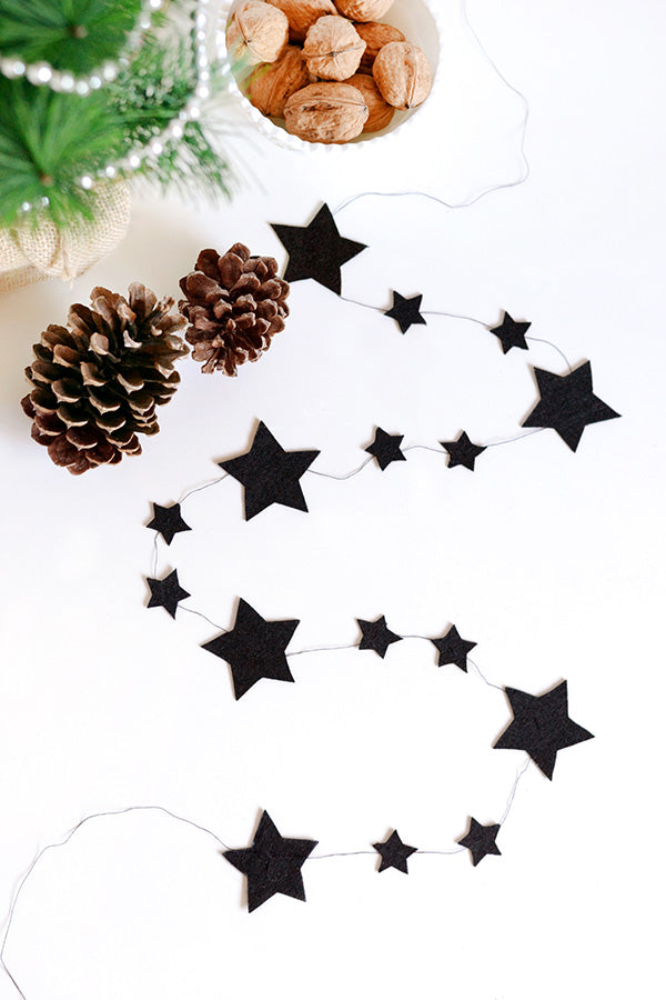 DIY felt star and moon garlands for Curbly Make and Tell