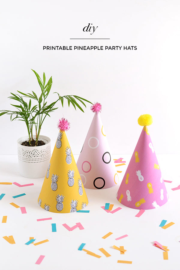 The blog turns 2 and printable pineapple party hats! – Make and Tell