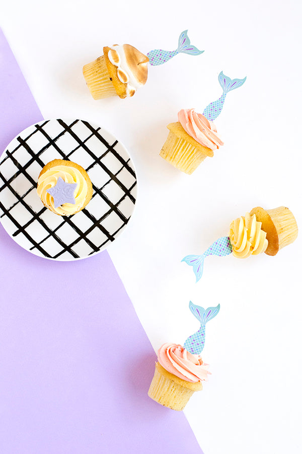 Printable mermaid tail cake toppers Make and Tell